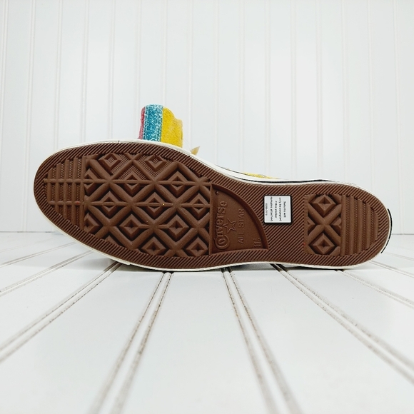 Converse Red Glitter High-Top Sneakers - Picture 11 of 12